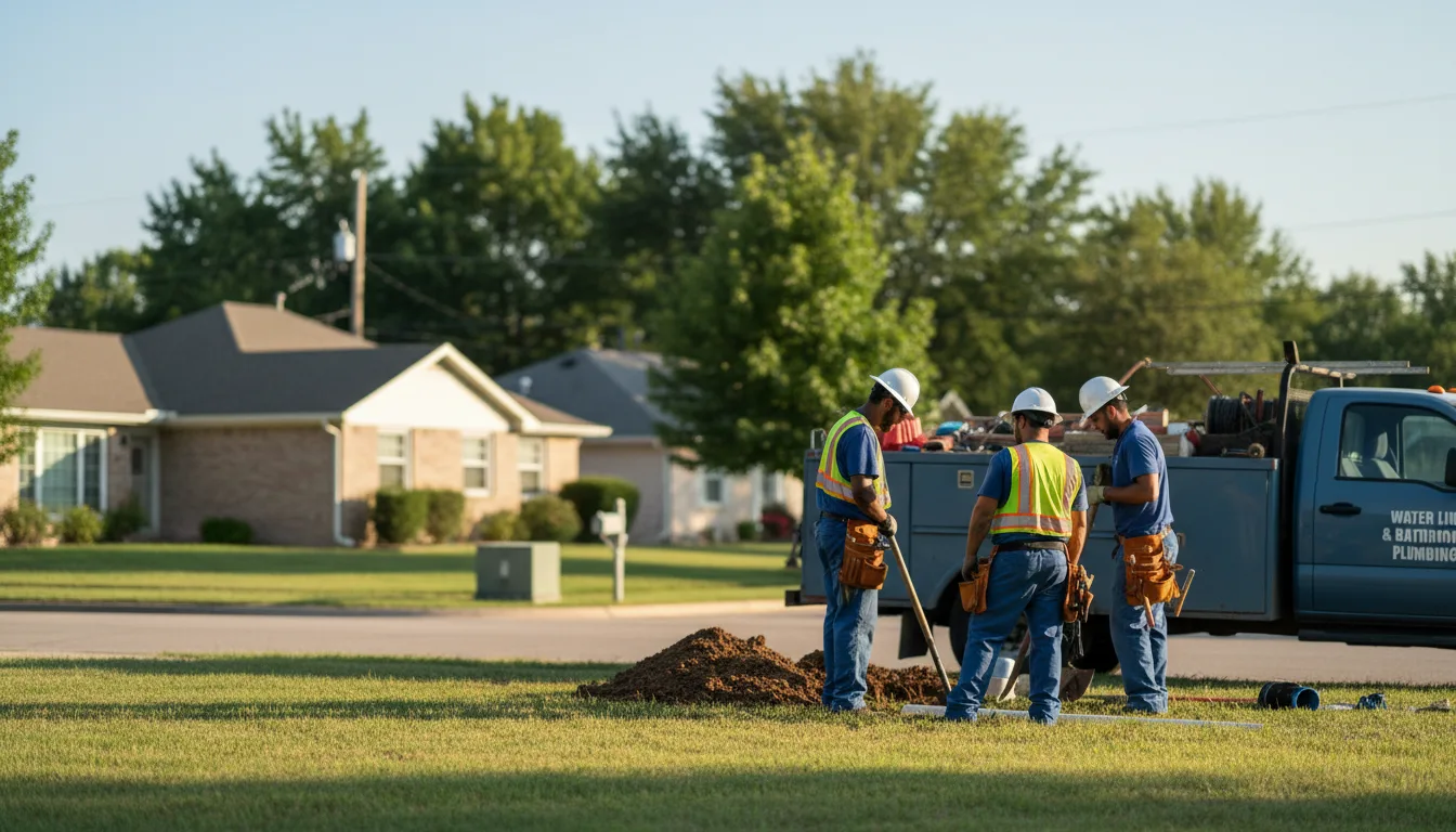 Residential water line and bathroom plumbing service in Pembina, ND